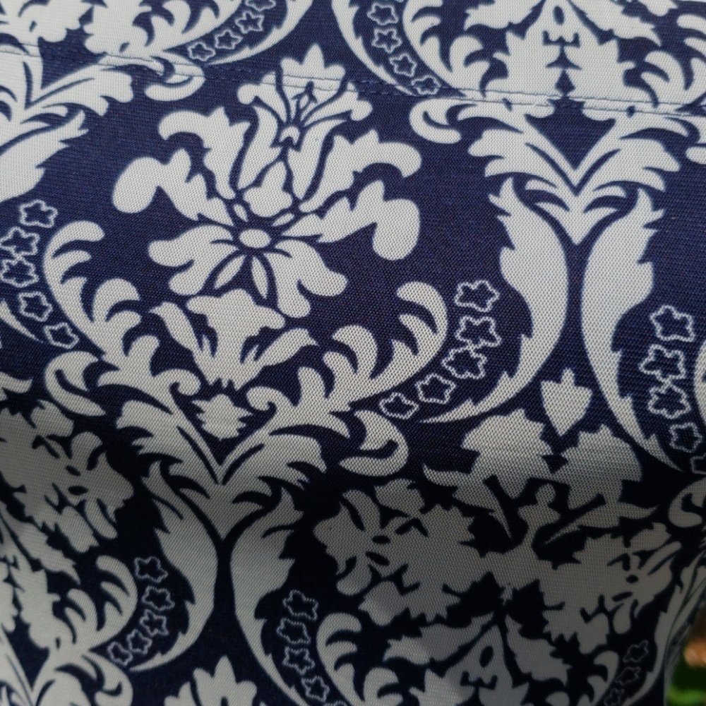 DNA couture Navy and White Strapless Midi Dress - Picture 4 of 5